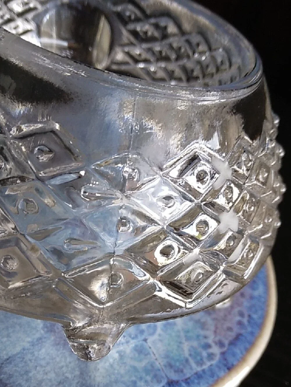 Avon Clear Glass Turtle Votive Candle Holder